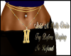 Gold M Belly Chain