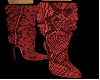 RED SNAKE BOOTS