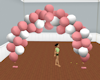 White, Pink Balloon Arch