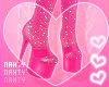 Sheer Glitter Pink Boots