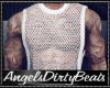 White mesh tank + tats