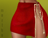 $ chained skirt red