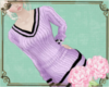 A: purple sweater dress