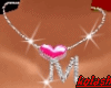 K*necklaces M heart pink