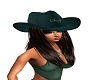 dark green cowgirl hat