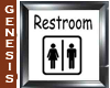 Ebony Restroom Sign
