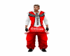 red and white dj suit