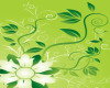  flower & swirls sticker