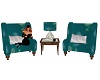 bc's Teal Coffee Chairs