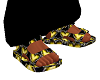 Blk/Gold heart sandals