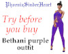 Bethani purple outfit