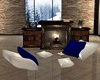 Fireplace Blue White