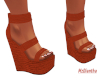 Rust color summer wedges