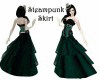 >Steampunk Green Skirt<