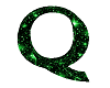 Letter Q Green Stars