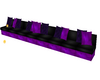 Purple/blk Couch