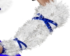 white blue fur glove