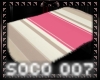 Tan Pink Striped Rug