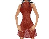 Red lace party dress