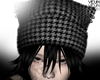 ! beanie white + hair