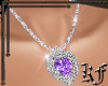 Lavender Heart Necklace
