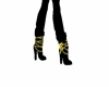 Black Boots gold chain