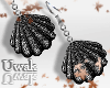 Black Scallop Earrings