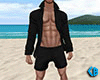 Black Open Shirt Short M