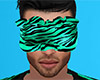 Green Tiger Stripe Sleep Mask (M)