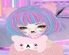 Blue Pink Doll Hair