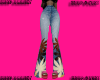 flowers flare jeans