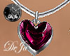 rD glas heart necklace