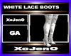 WHITE LACE BOOTS