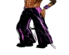 black purple rave pants