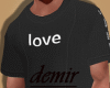 [D] Love black shirt