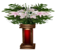 Pedestal with flowers