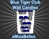Blue Tiger Wall Candles