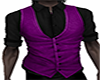 Purple Black Shirt Vest