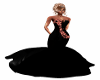 LS Fishtail Gown Black