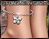 BUTTERFLY ANKLET SILVER