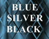 BLUE SILVER/BLACK BED