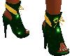 green and gold boots
