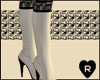Cream/Black Boot w/ Lace