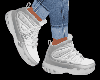 White sneakers gray