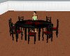 Black/red dining table
