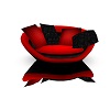 blk & red chair 4 pose