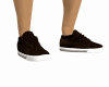 Male Kicks Brown Shoes