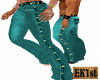 Studded Teal Jeans