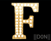 F Letters Gold lamp