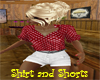 Red Pokadot short/shirt